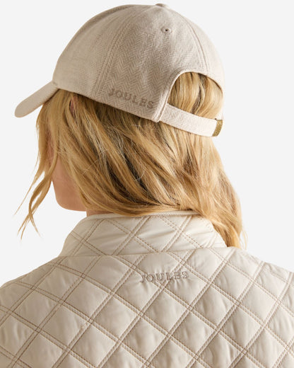 Joules Minx Showerproof Diamond Quilted Gilet Cream