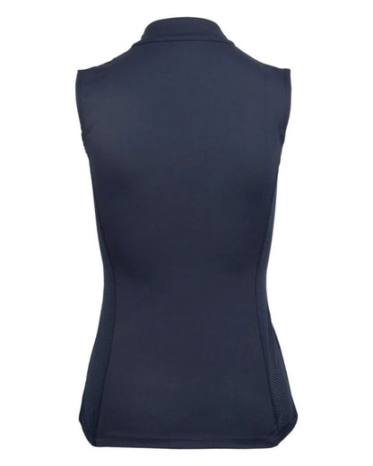 Woof Wear Sleeveless Tech Riding Shirt Navy Back View | Women's Equestrian Apparel