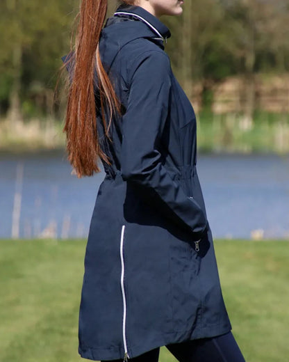 Hy Equestrian Synergy Long Rain Jacket Navy