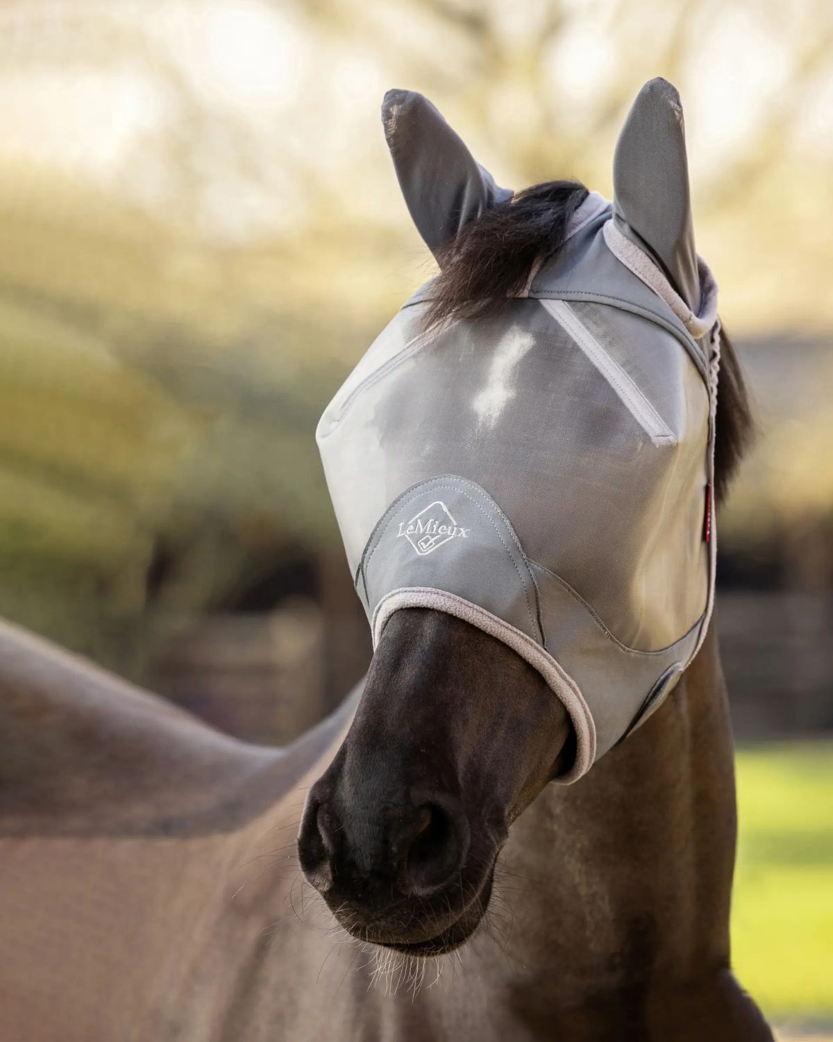 LeMieux ArmourShield Pro Half Fly Mask Grey