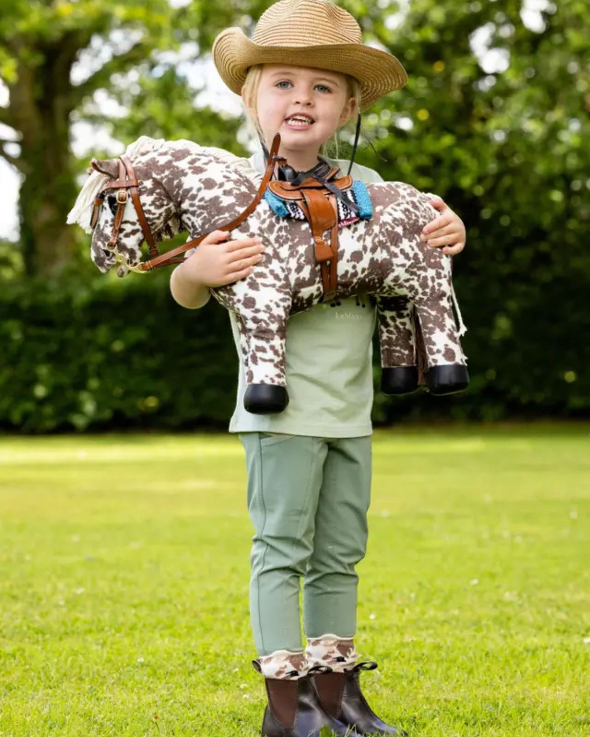 Equiflair Toy Pony: Little Cowboy with Appaloosa Montana Horse - Handmade Toy