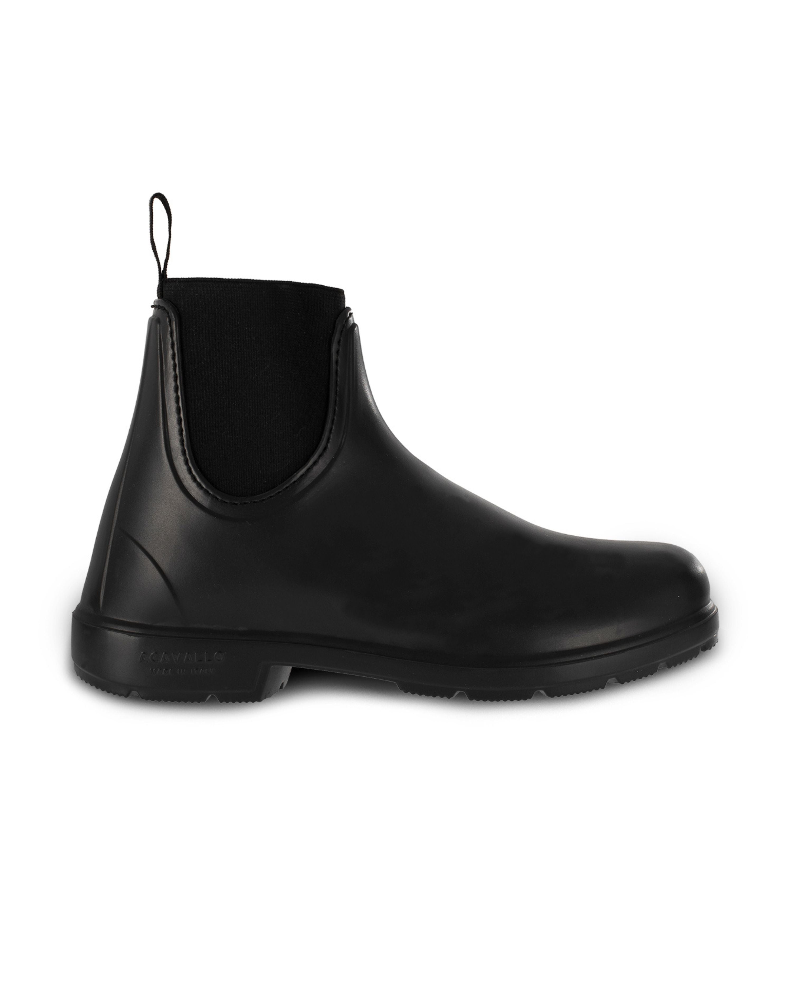 Acavallo Piuma Rubber Jodhpur Boots Black