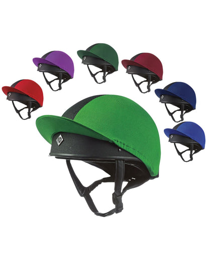 Charles Owen Pro II Vented Silk Emerald Riding Helmet Cover | Equiflair Equestrian Gear