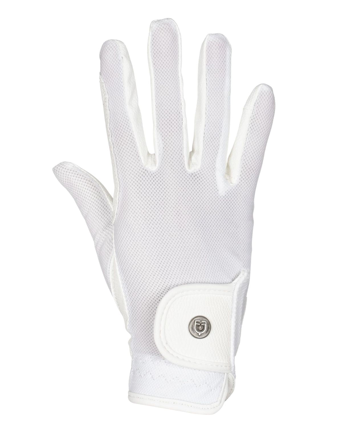 Equestro Unisex Gloves In Technical Fabric And Mesh White