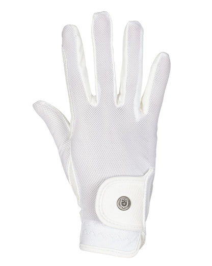 Equestro Unisex Gloves In Technical Fabric And Mesh White