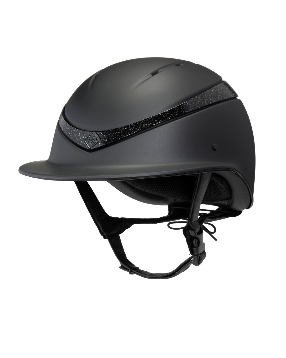 Charles Owen This Esme Luna Riding Helmet Wide Peak Black Equestrian Safety Gear