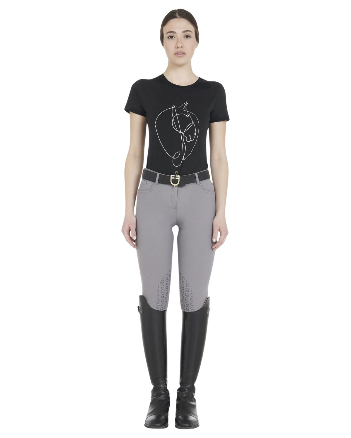 Equestro Women'S Latest Generation Summer Breeches Frost Grey