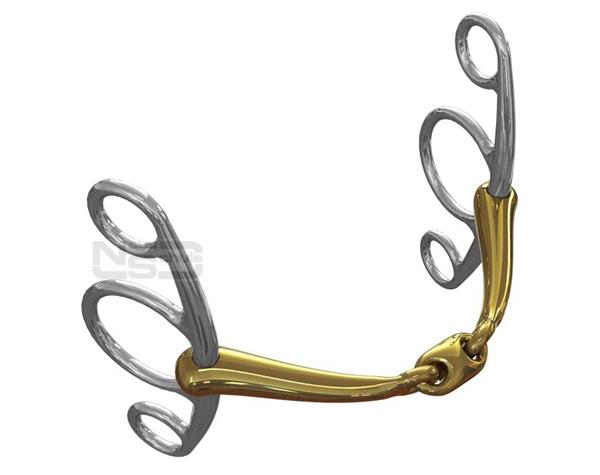 NEUE SCHULE TRANZ Angled Lozenge Jumper Bit: Double-Jointed, Showjumping Horse Bit, Stainless Steel Cheeks, Salox Mouthpiece