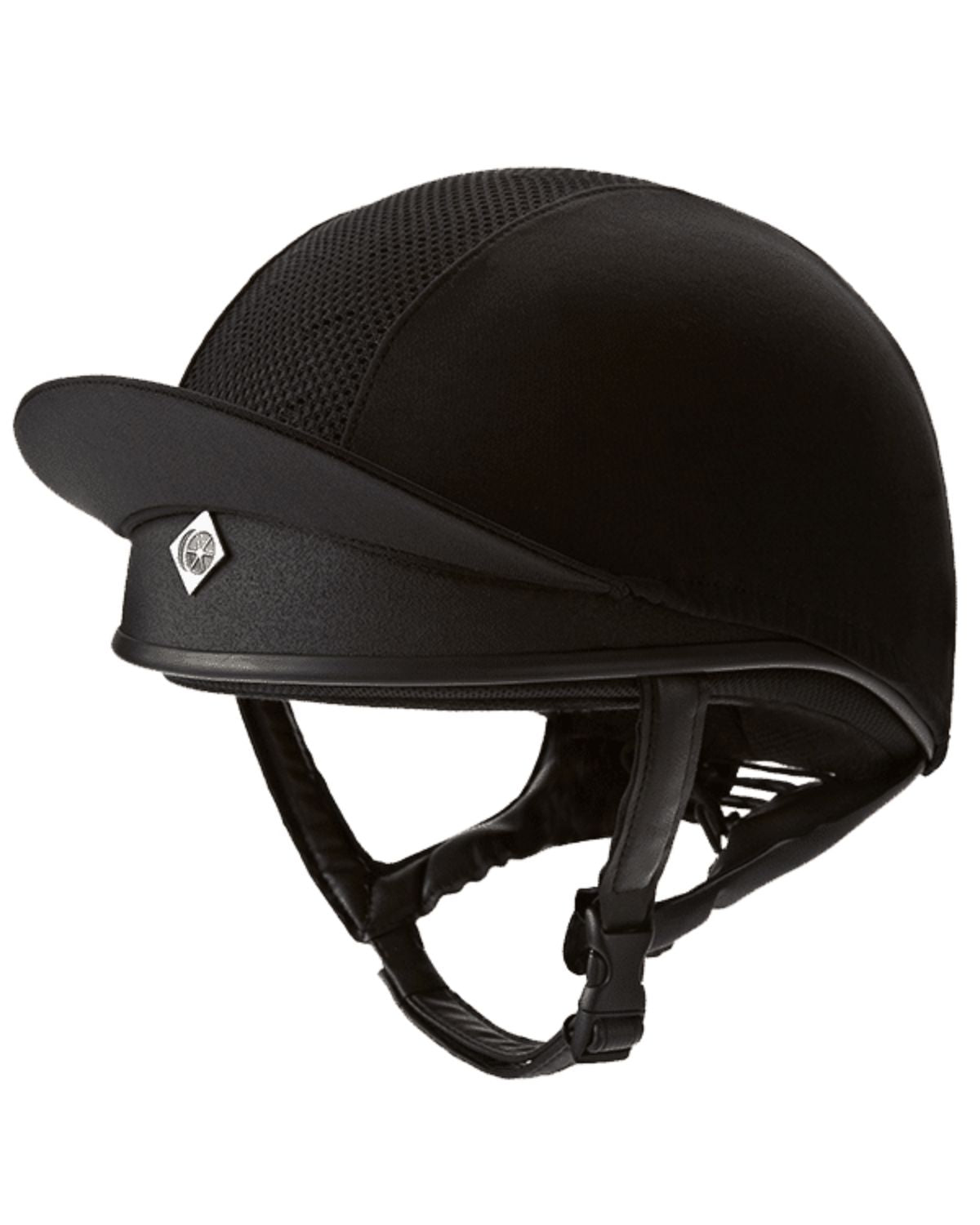 Charles Owen Pro II Vented Silk Black Riding Helmet - Equiflair