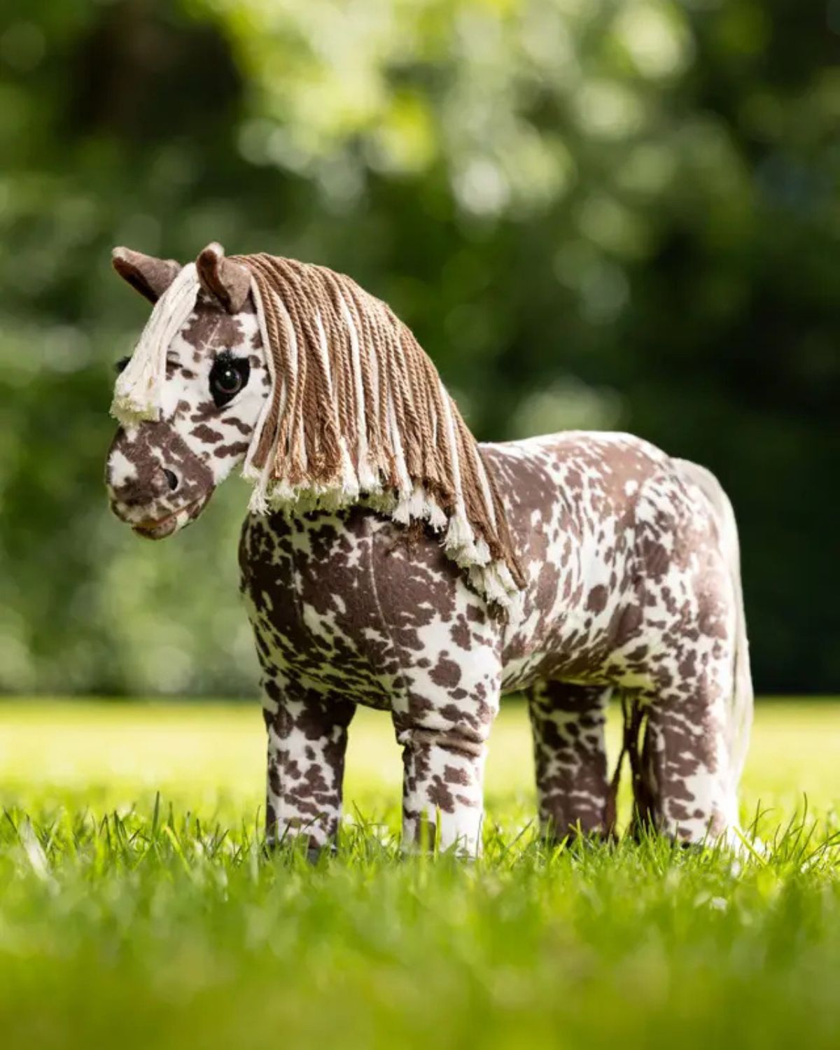 LEMIEUX Toy Pony Appaloosa Montana: Brown & White Spotted Plush Horse by Equiflair