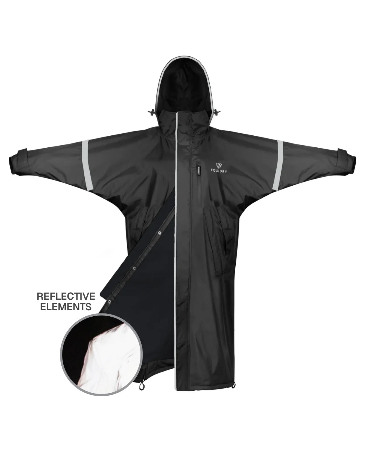 EQUIDRY Evolution Men's Thin Fleece Reflective Black