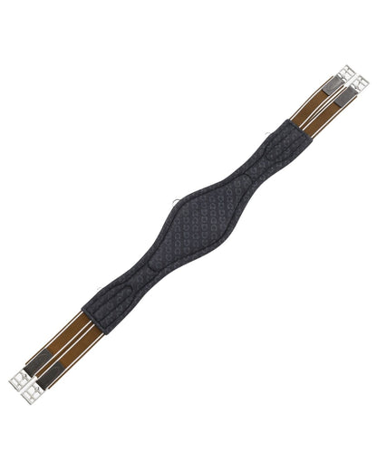 Equestro Jumping Girth Shaped Leather Dark Brown