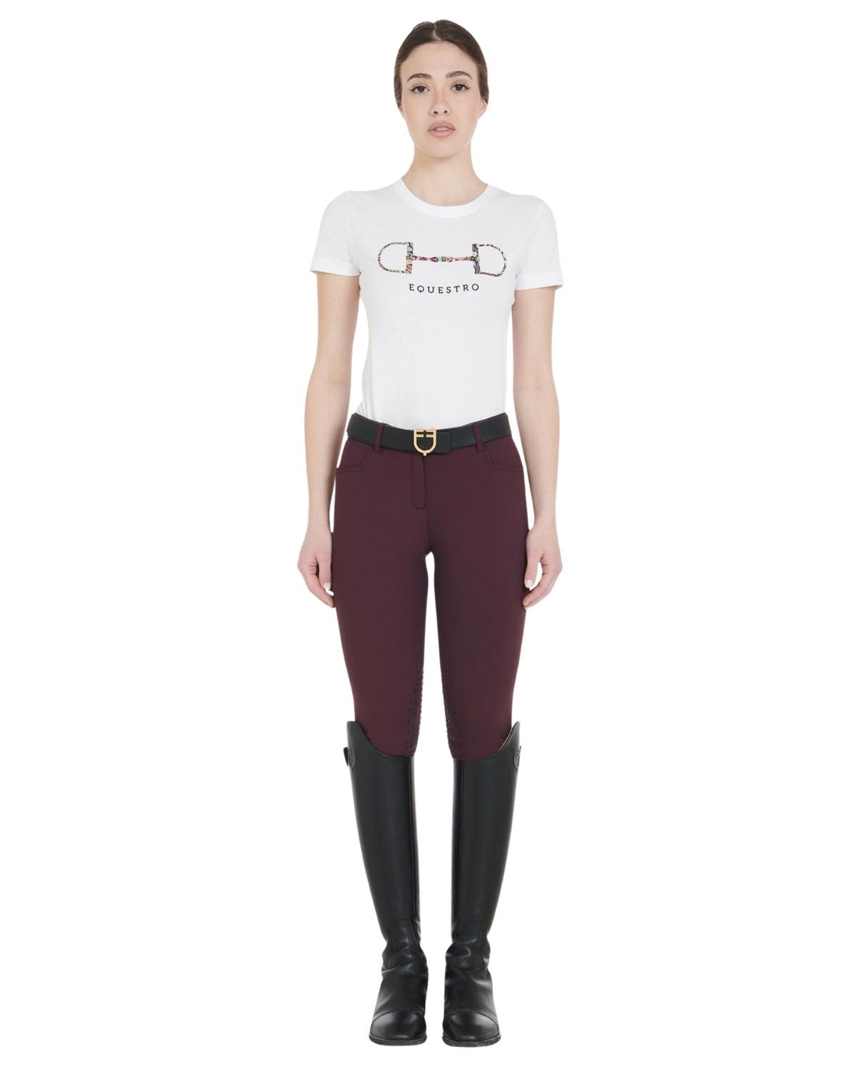 Equestro Women's Latest Generation Summer Breeches Plum