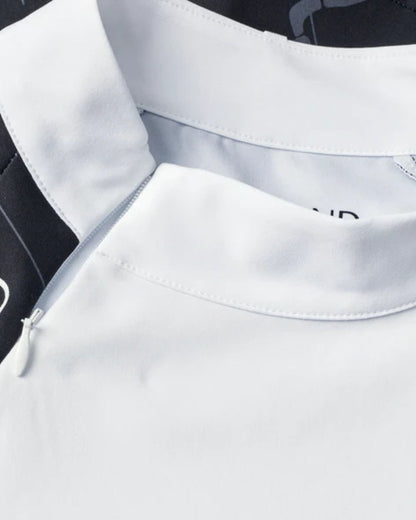 KINGSLAND Ladies' Equestrian Show Shirt - White with Zipper Collar, High-Performance