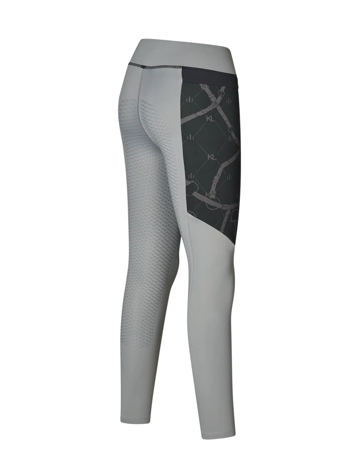 KINGSLAND KLVEA Ladies Equestrian Tights - Full-Grip, Grey - Equestrian Riding Apparel