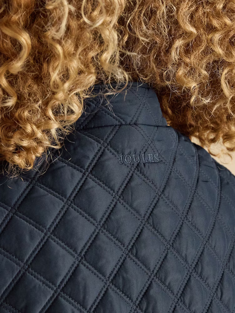 Joules Minx Showerproof Diamond Quilted Gilet Navy