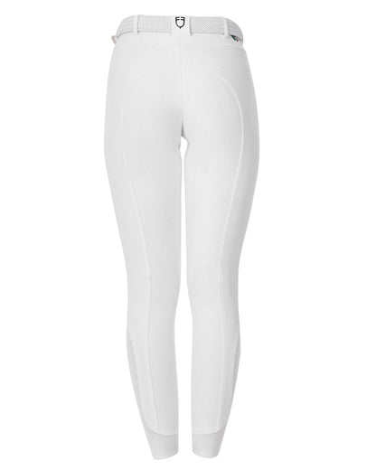 Equestro Women'S Knee Grip Breeches Equestro X Fise White