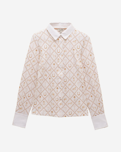 Joules Charlotte Horse Icons Printed Jersey Shirt