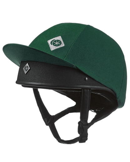 Charles Owen Hunter Green Riding Helmet Silk | Equiflair Equestrian Gear