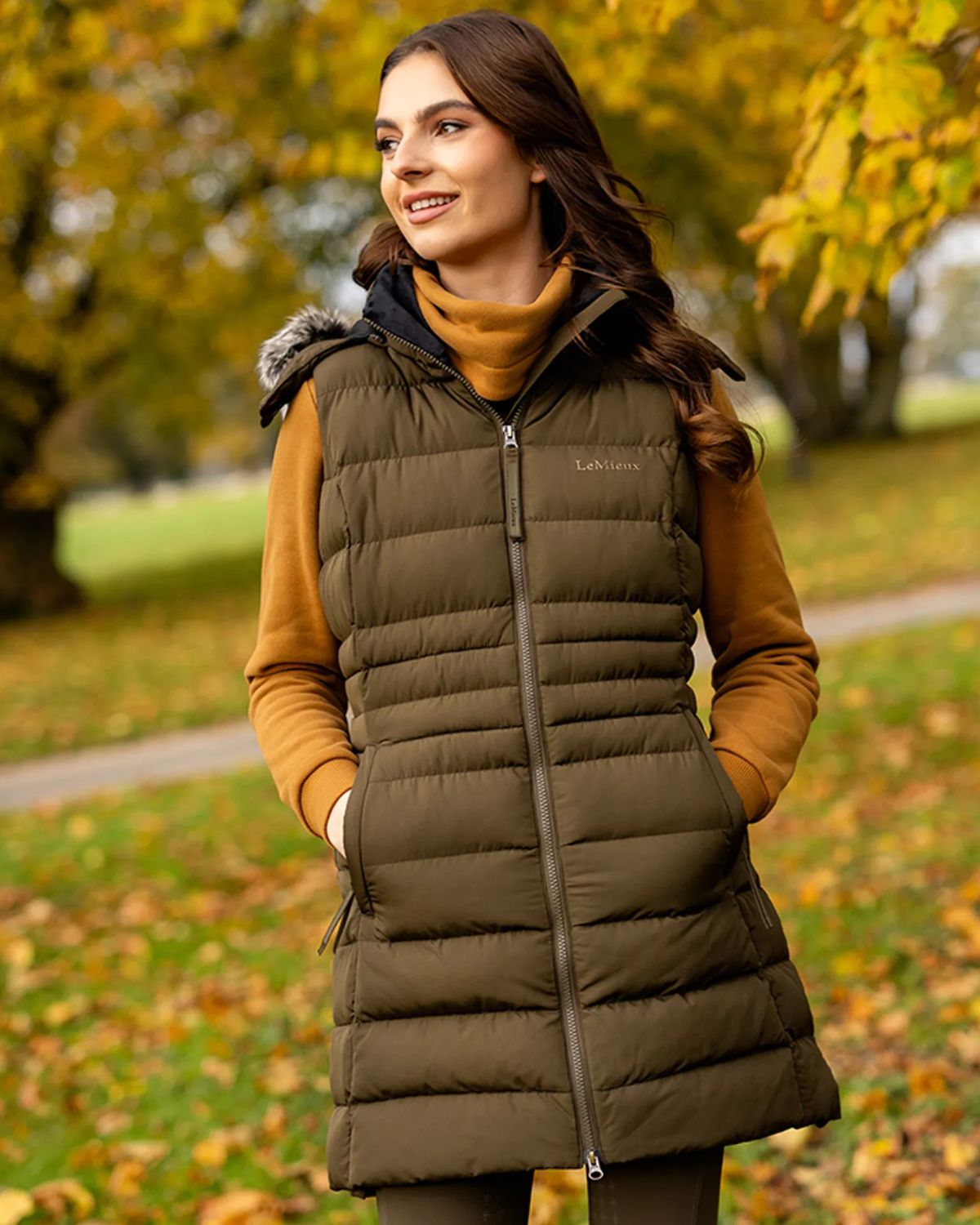 LeMieux Harper Longline Puffer Gilet Alpine - Ladies Equestrian Vest Autumn Fashion