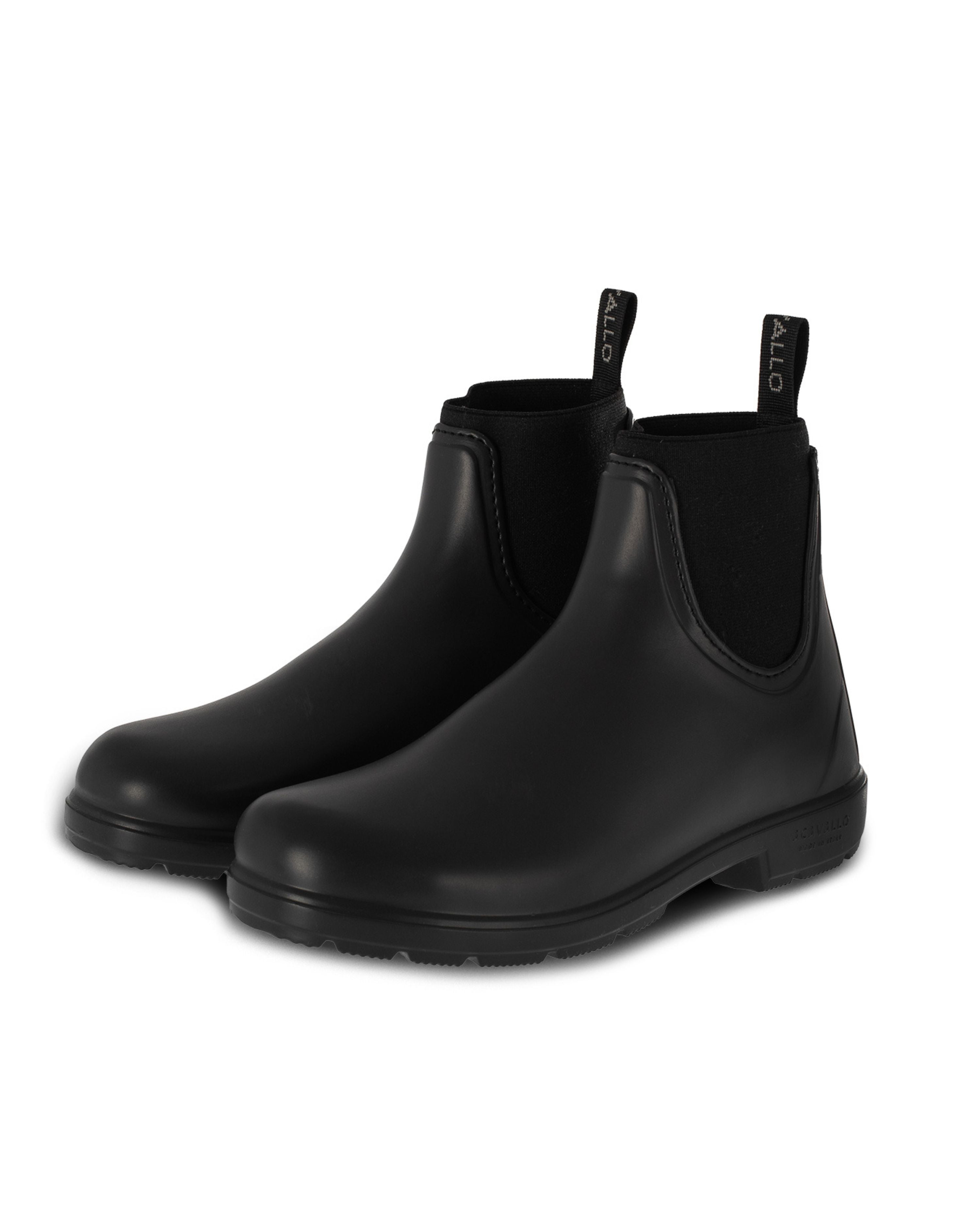 Acavallo Piuma Rubber Jodhpur Boots Black