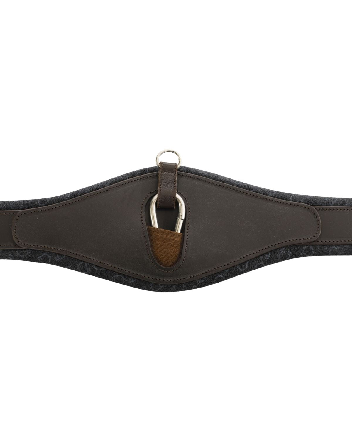 Equestro Jumping Girth Shaped Leather Dark Brown