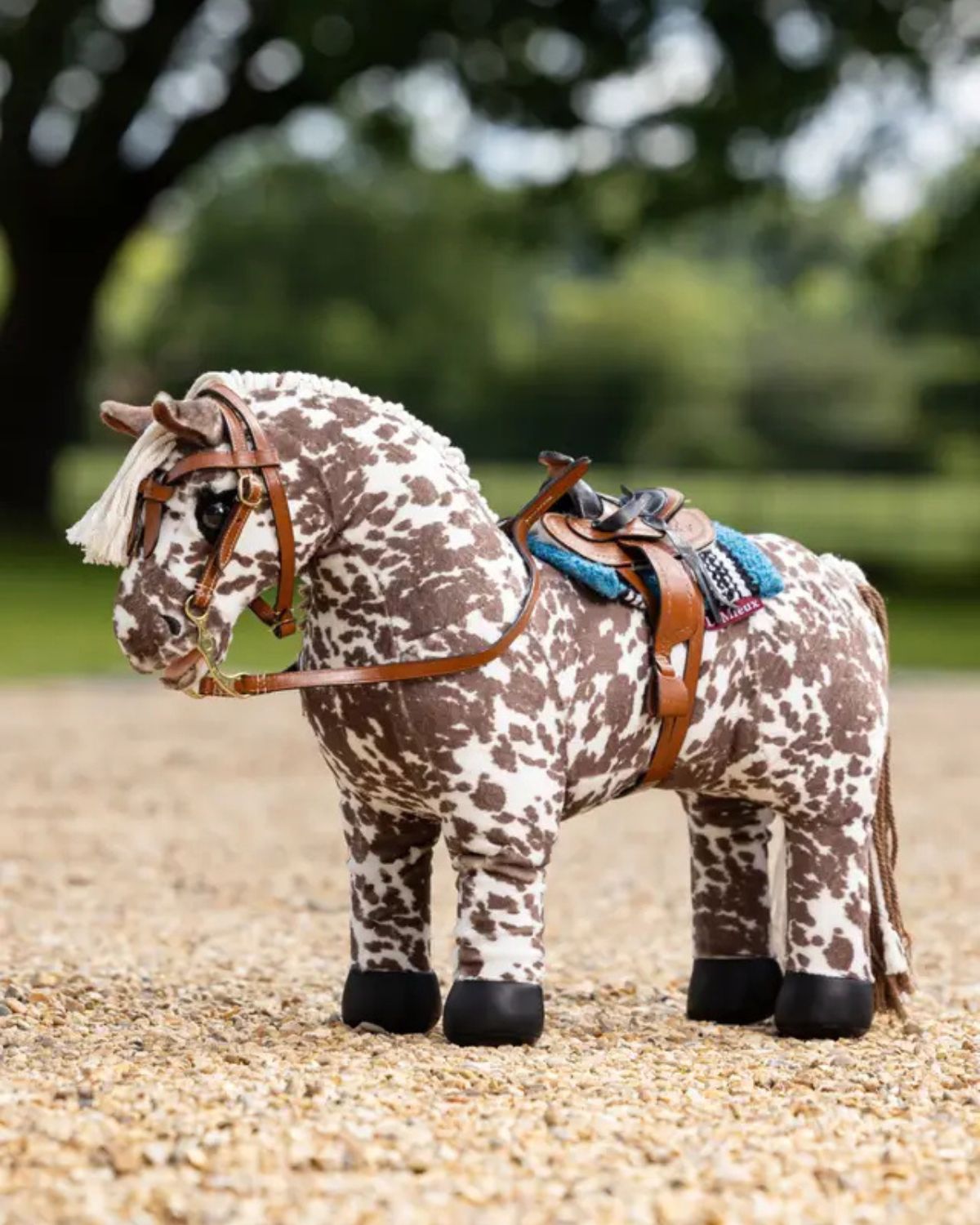 LeMieux Toy Pony Appaloosa Montana - Plush Equestrian Horse Toy, Brown and White Leopard Spotted - Equiflair