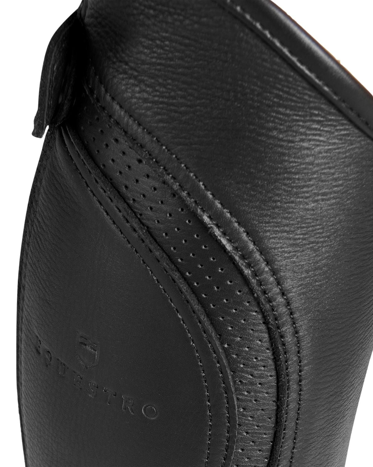 Equestro Unisex Gaiters Perforated Leather Maximum Comfort Black | Equiflair