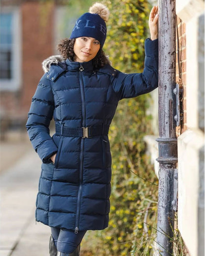 Lemieux Gina Navy Padded Winter Coat - Women's Three Quarter Length Coat by Equiflair