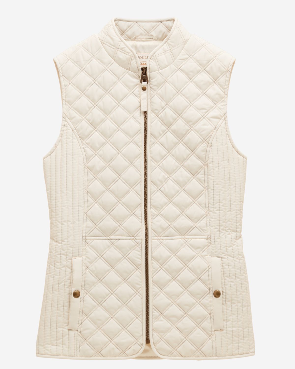 Joules Minx Showerproof Diamond Quilted Gilet Cream - Clothing Leisure Wear UK 8