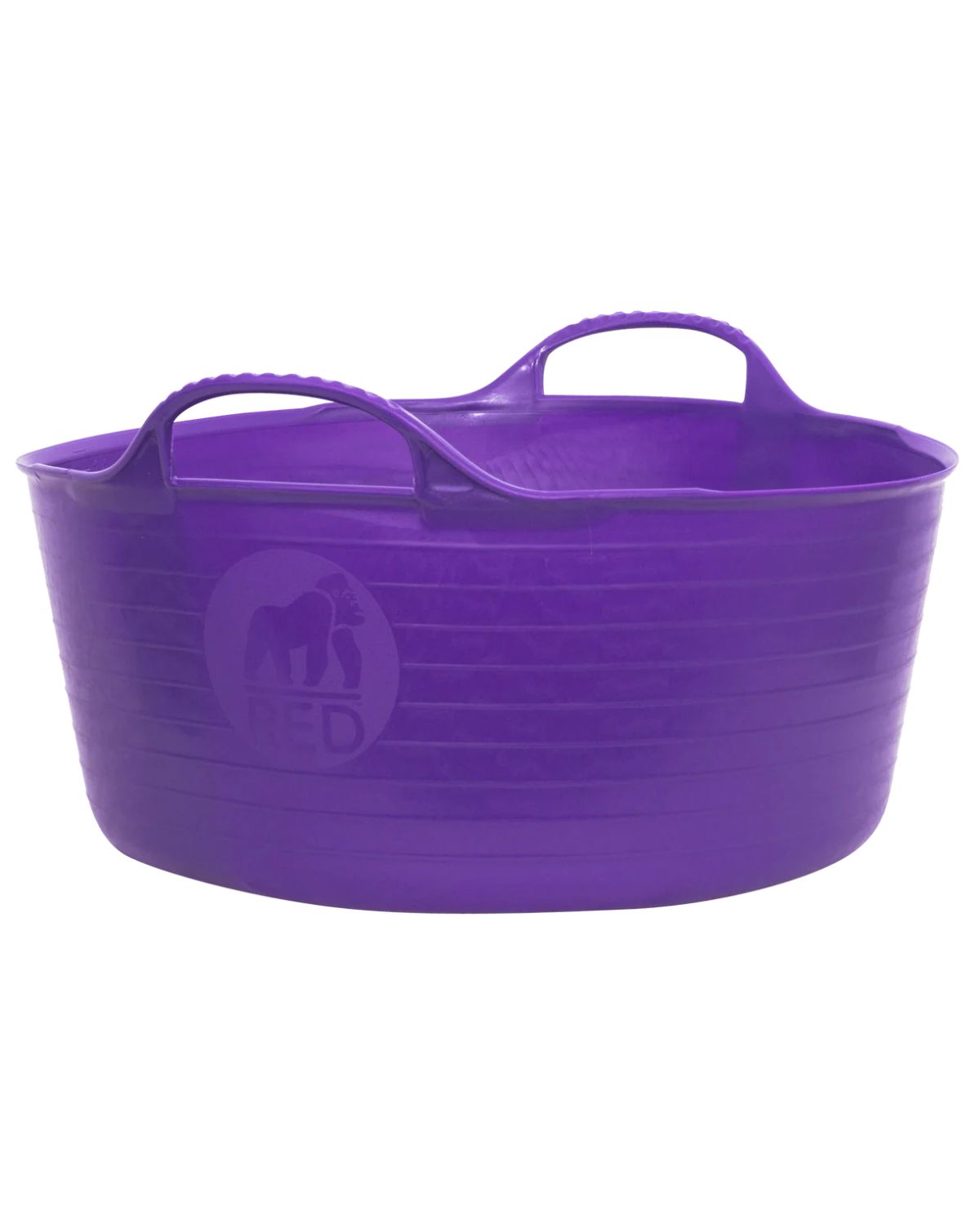 Red Gorilla Small Shallow Purple Tub - 15 Litre, Strong & Durable Flexible Tub