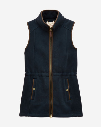 Joules Heritage Navy Blue Longline Fleece Gilet
