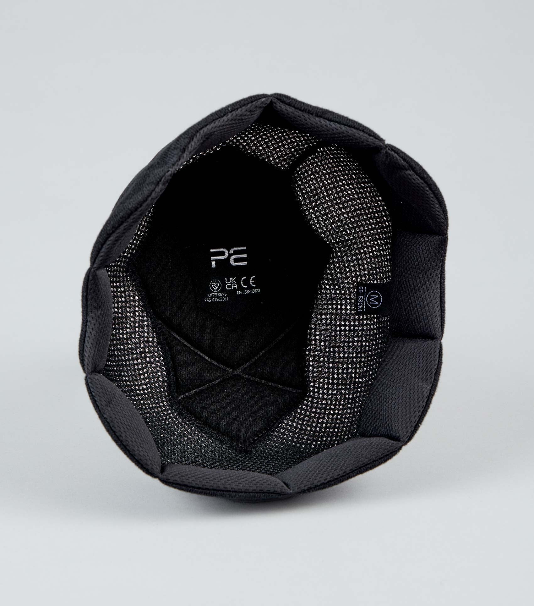 Premier Equine Artemis Jockey Skull Cap Liner Black (M) - Moisture-Wicking & Antibacterial