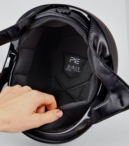 Premier Equine Artemis Jockey Skull Cap Liner Black - Antibacterial, Moisture-Wicking Riding Helmet Liner