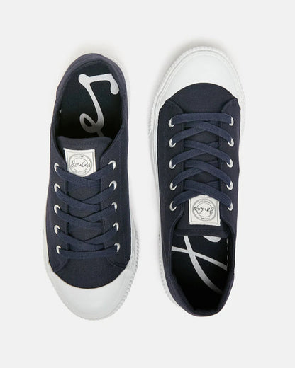 Joules Coast Navy Blue Canvas Pumps