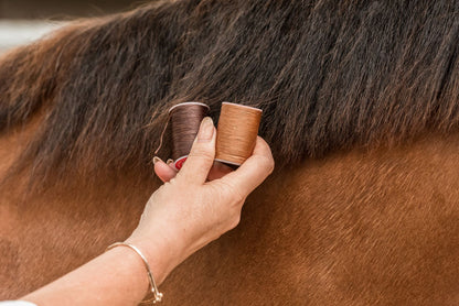 Horse Grooming: Brown Plaiting Thread for Braiding Horse Mane - Equiflair