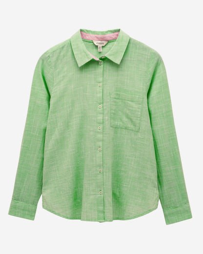 Joules Ida Green Puppytooth Long Sleeve Cotton Shirt | Equiflair