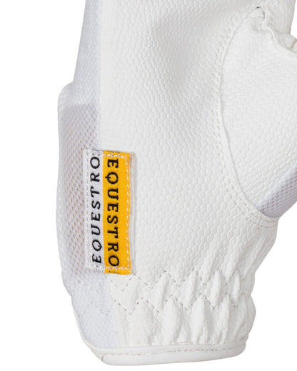Equestro Unisex Gloves In Technical Fabric And Mesh White