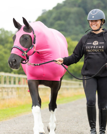 Pink Supreme Products Horse Body Wrap - Lycra Coat Conditioner by Equiflair