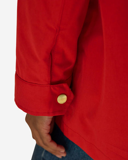 Red Joules Portwell Waterproof Raincoat Sleeve Detail with Gold Button - Equiflair