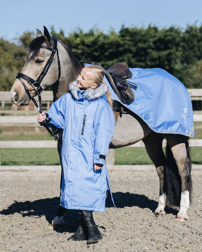 EQUIDRY Evolution Children's Thick Fleece Sky Blue