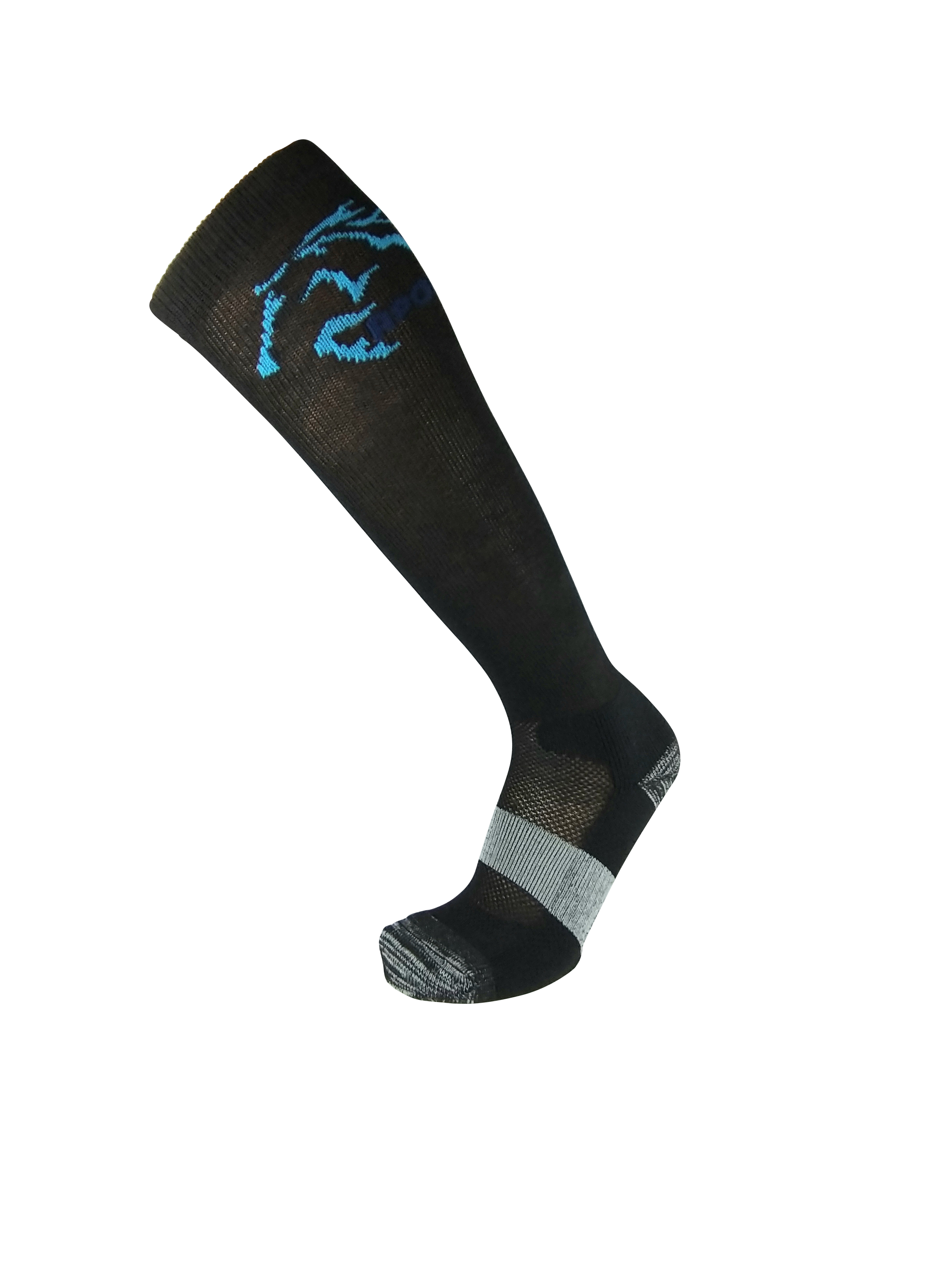 Equiflair CAMEO JUNIOR BOOT SOCKS BLACK: Over the Calf for Protection and Warmth