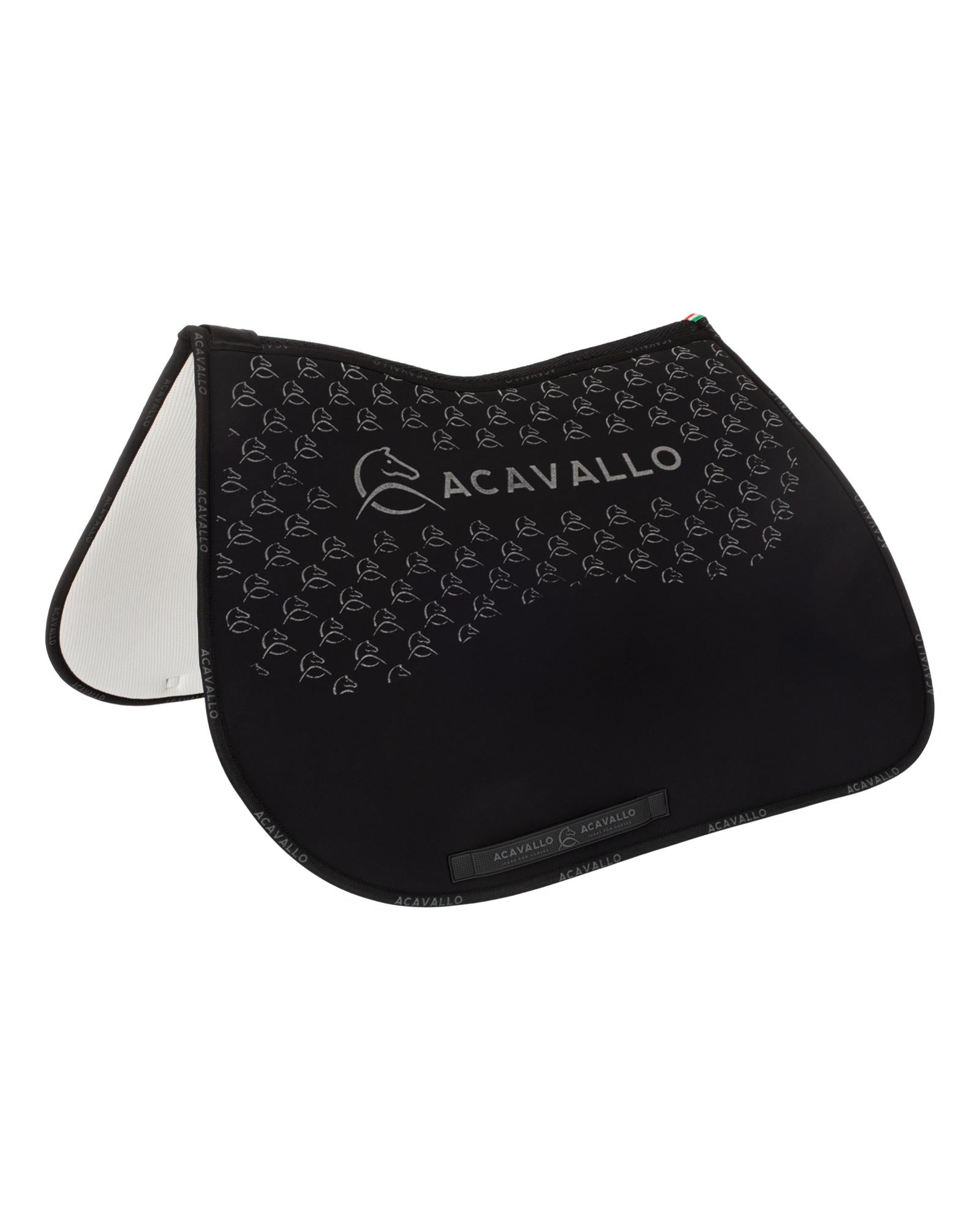 Acavallo Jumping Saddle Pad CW-CS Bamboo Silicone Grip Black/Black