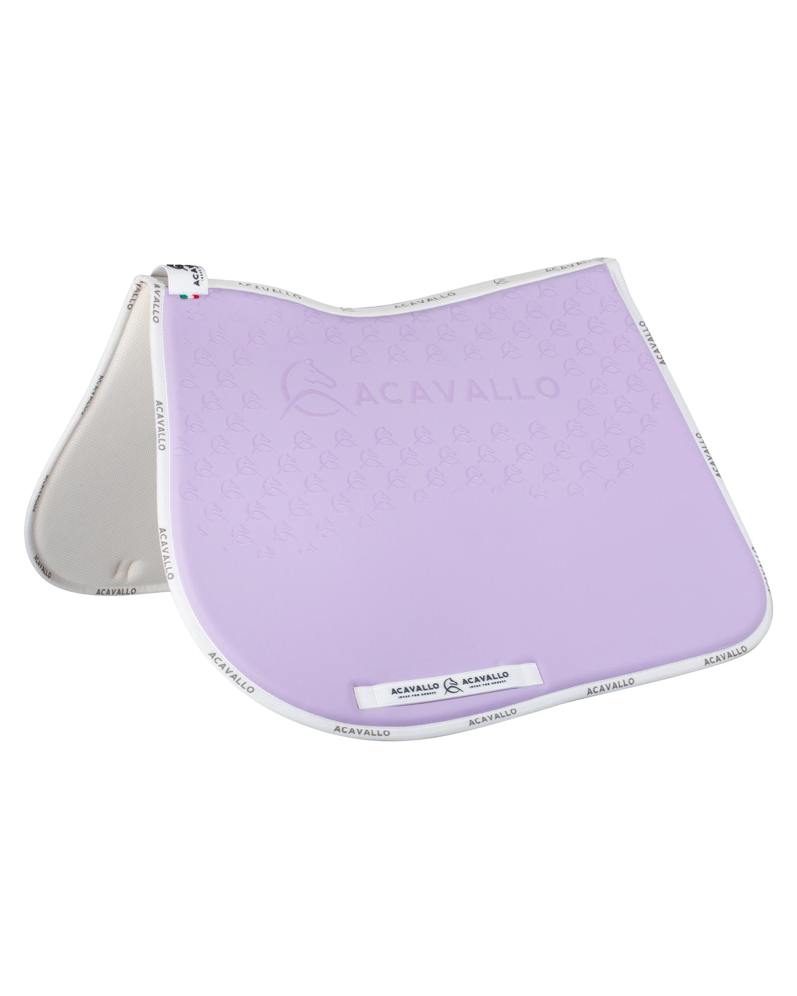 Acavallo Jumping Saddle Pad CW-CS Bamboo Silicone Grip Lilac/White