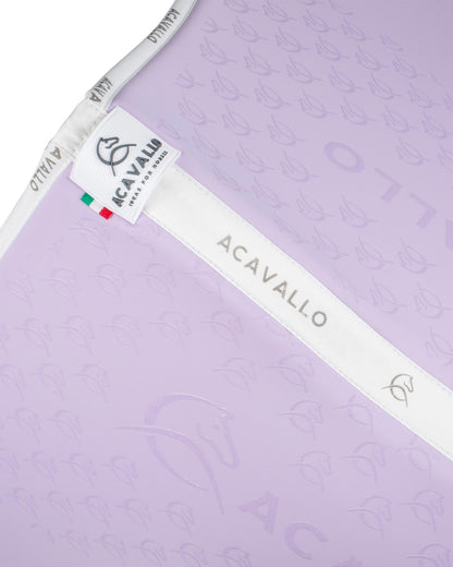 Acavallo Jumping Saddle Pad CW-CS Bamboo Silicone Grip Lilac/White
