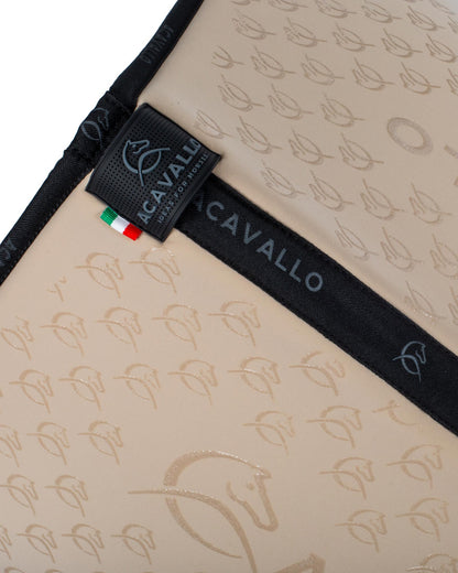 Acavallo Jumping Saddle Pad CW-CS Bamboo Silicone Grip Sand/Black