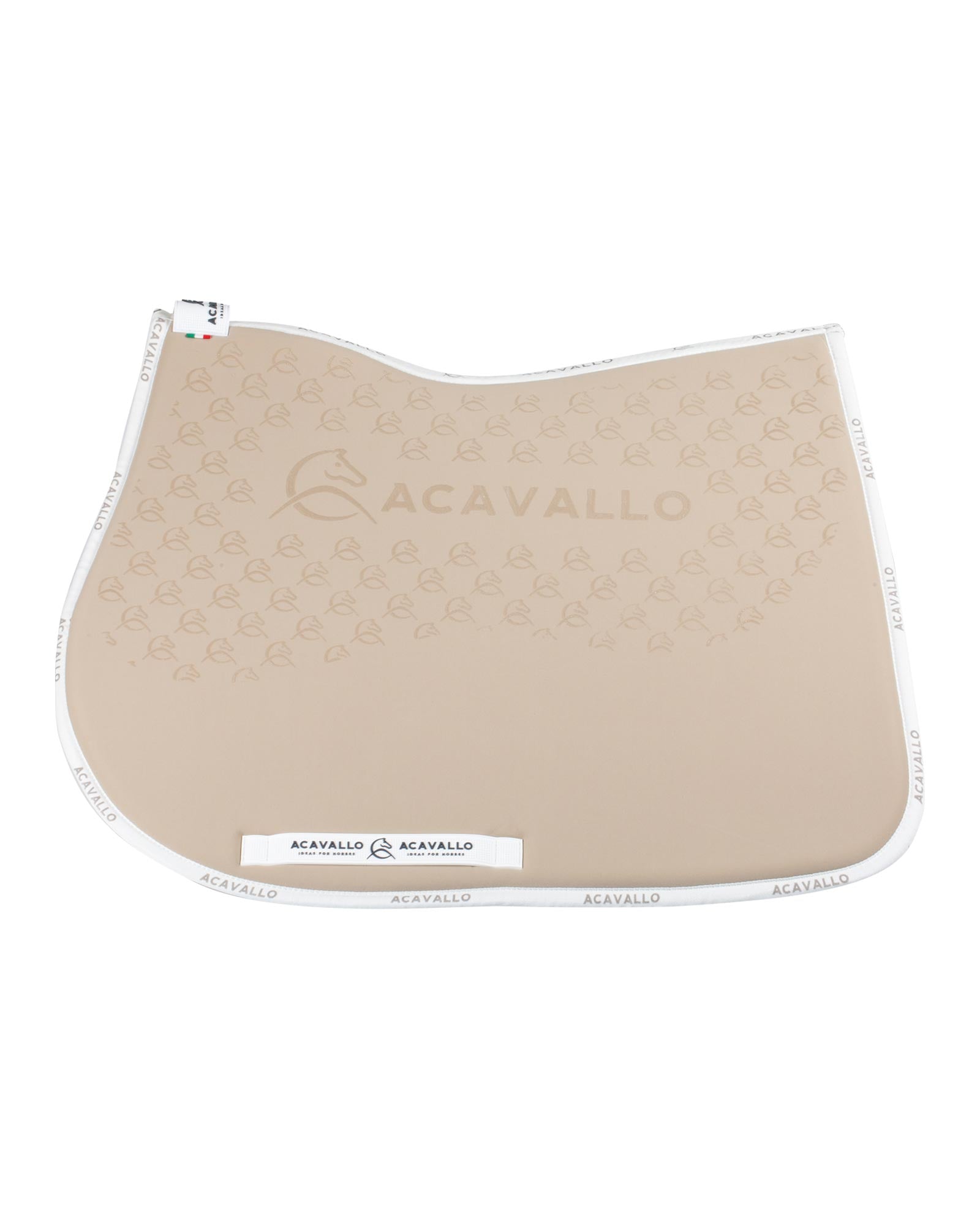 Acavallo Jumping Saddle Pad CW-CS Bamboo Silicone Grip Sand/White