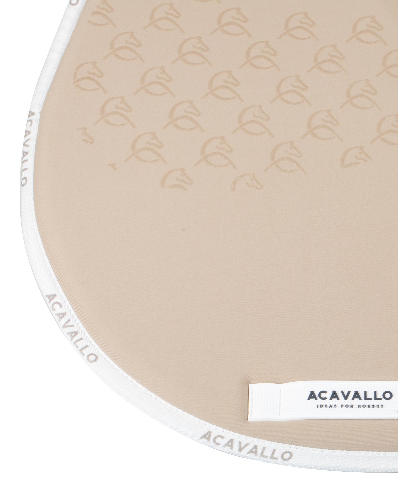 Acavallo Jumping Saddle Pad CW-CS Bamboo Silicone Grip Sand/White