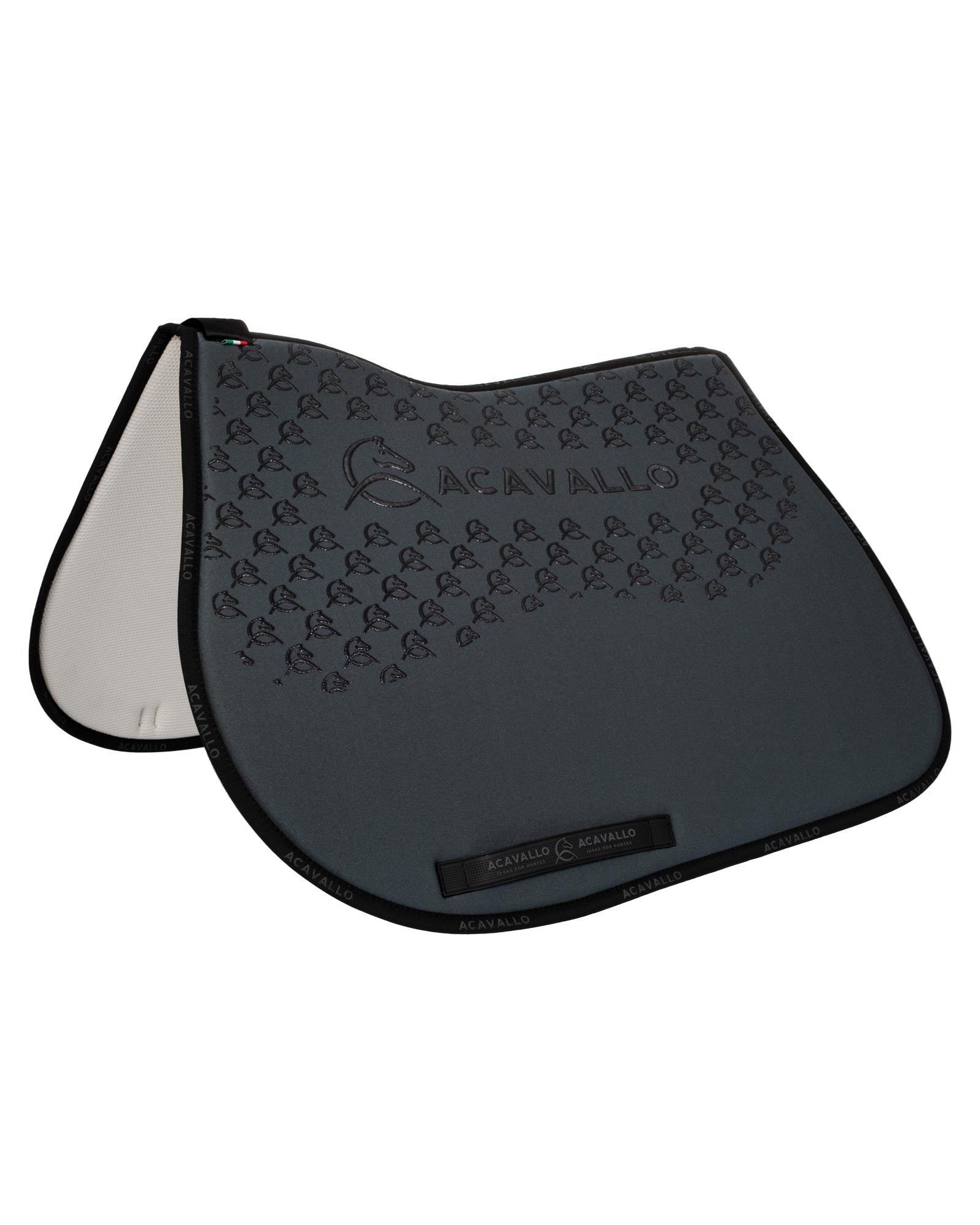 Acavallo Jumping Saddle Pad CW-CS Bamboo Silicone Grip Smoke Dore/Black