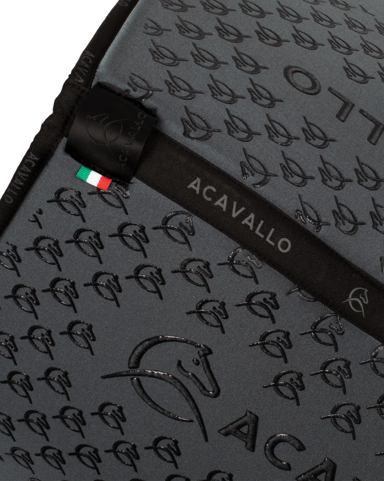 Acavallo Jumping Saddle Pad CW-CS Bamboo Silicone Grip Smoke Dore/Black